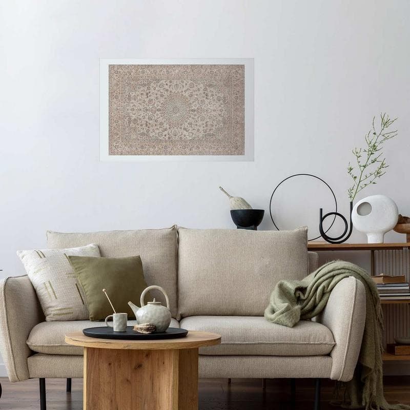 Poster - Sand Carpet - Worn Persian Rug with Rich Ornamental Motifs - 12