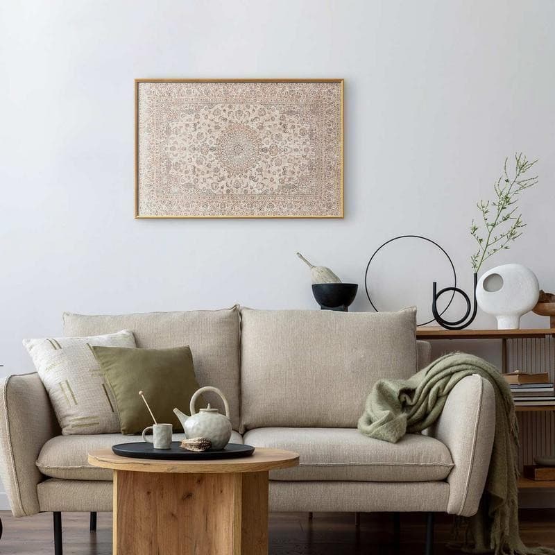 Poster - Sand Carpet - Worn Persian Rug with Rich Ornamental Motifs - 9