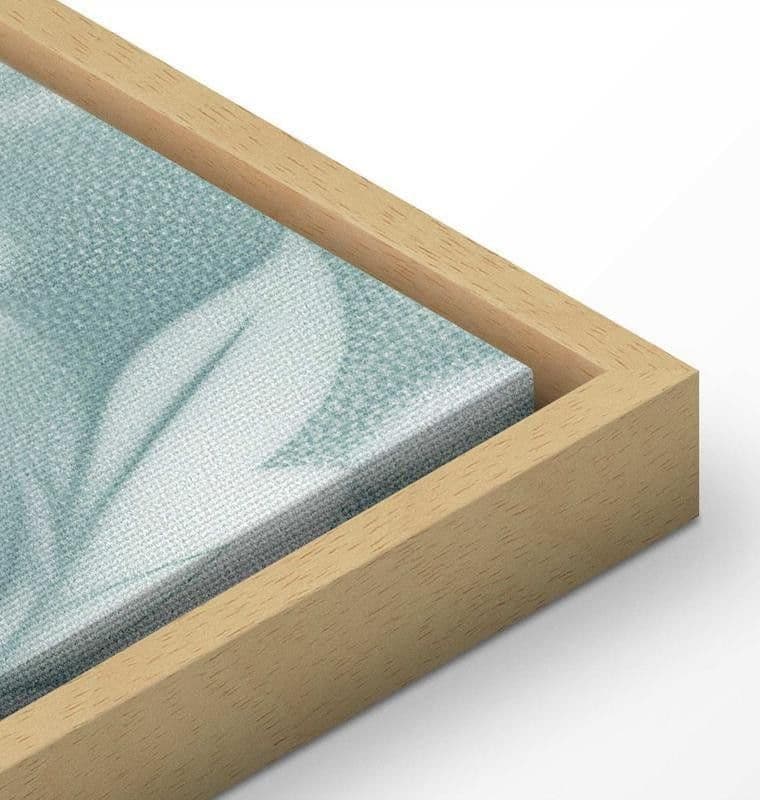 Quadro - Ornaments in Worn Muted Turquoises: Delicate Plant Pattern - 15