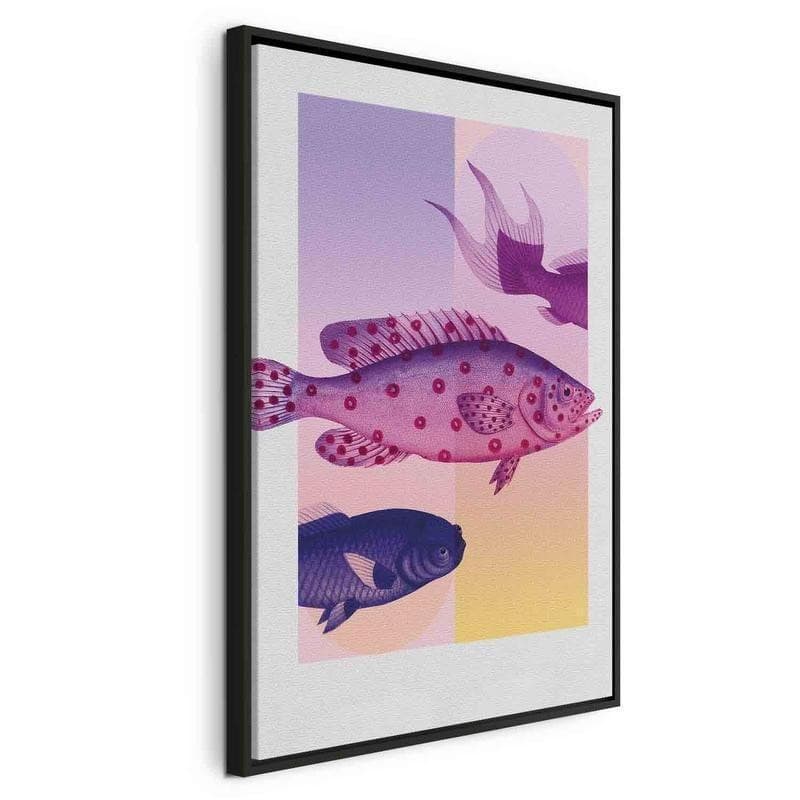 Quadro - Fish in Pastels - Stylized Fish Against Gradient Shapes - 20