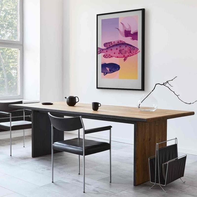 Quadro - Fish in Pastels - Stylized Fish Against Gradient Shapes - 12