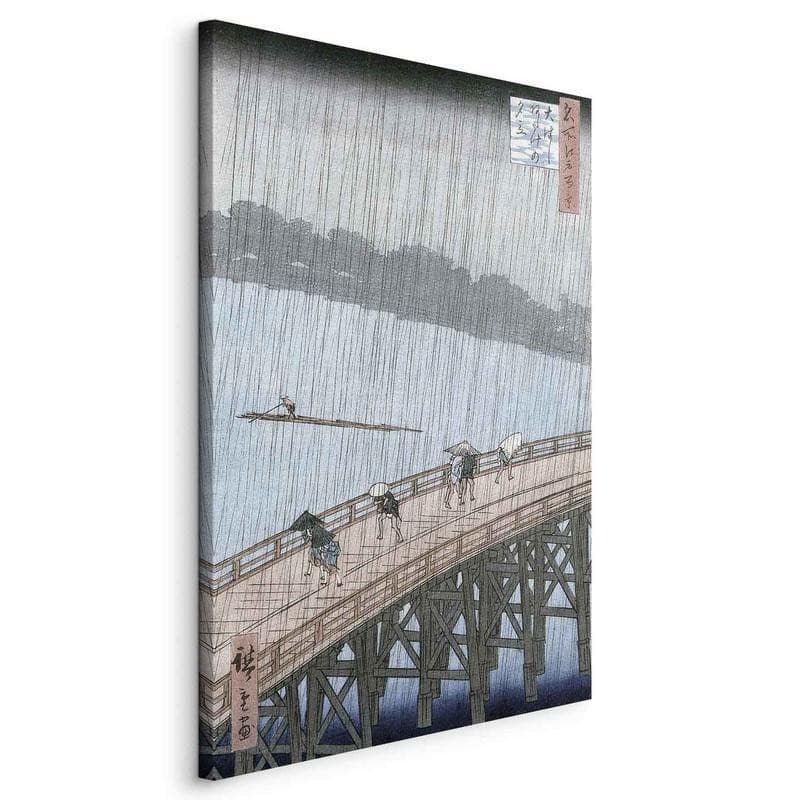 Quadro - Sudden Shower over Shin-Ohashi Bridge and Atake (Ohashi Atake no Yudachi) from the series Meisho Edo Hyakkei (O - 22