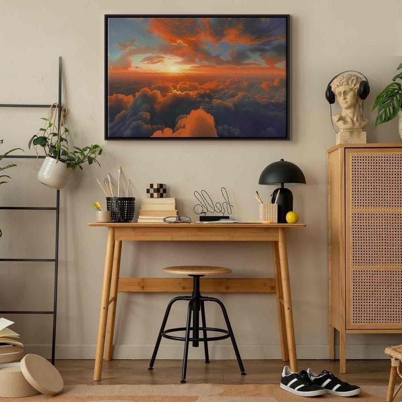 Quadro - When Dawn Tickles the Clouds: A Spectacle of Colors on the Morning Sky - 12