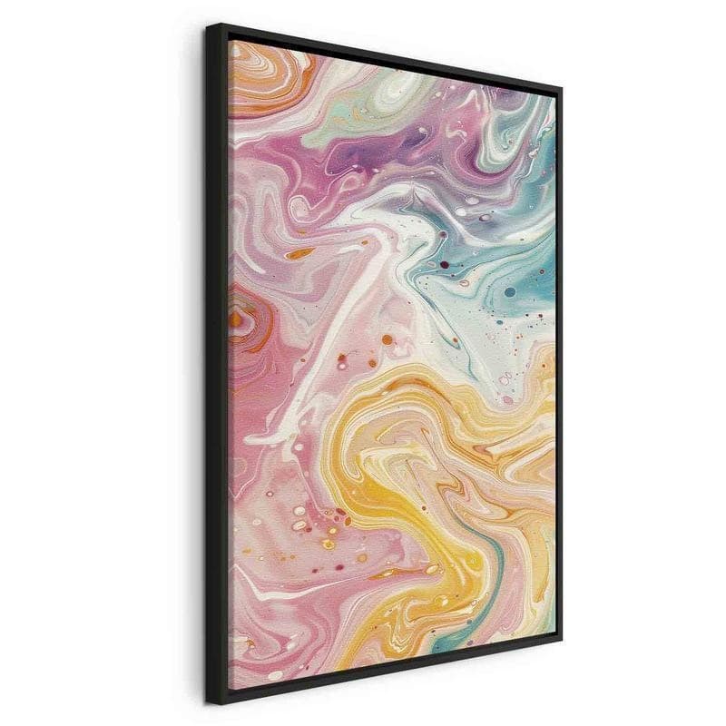 Quadro - Colorful Chaos - Dynamic Shapes in Shades of Pink Yellow and Blue - 20