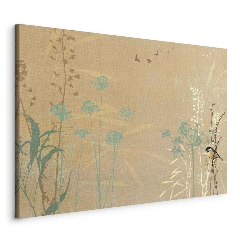 Quadro - Tiny Bird - Colorful Grasses in Golden Shades of Sunset - 20