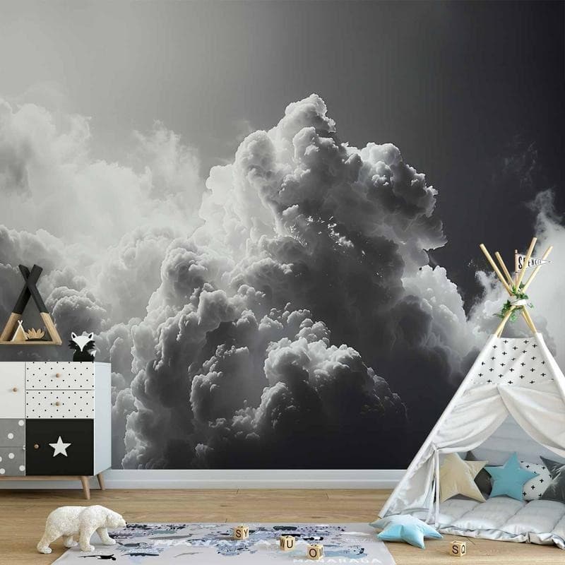 Carta da parati - Extraordinary Phenomenon: The Sun Illuminating Dark Clouds - 11
