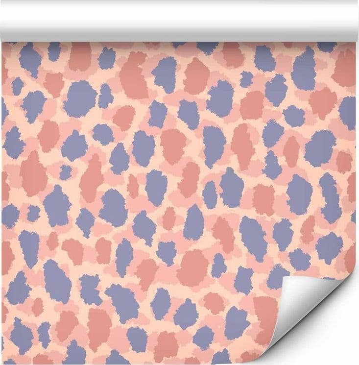 Tappezzeria murale - Giraffe Pattern - colorful animal pattern in blue-pink spots - 2