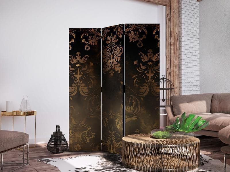 Paravento - Baroque Ornaments in Patinated Gold and Bronze - Retro Motif - 3