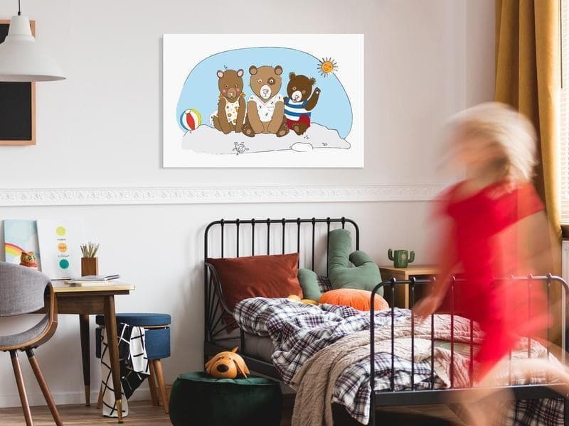 Quadro - Teddy Bears on the Beach (1 Part) Wide - 2