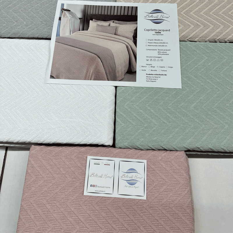 Copriletto estivo Botticelli Home Terni in cotone jacquard - 5