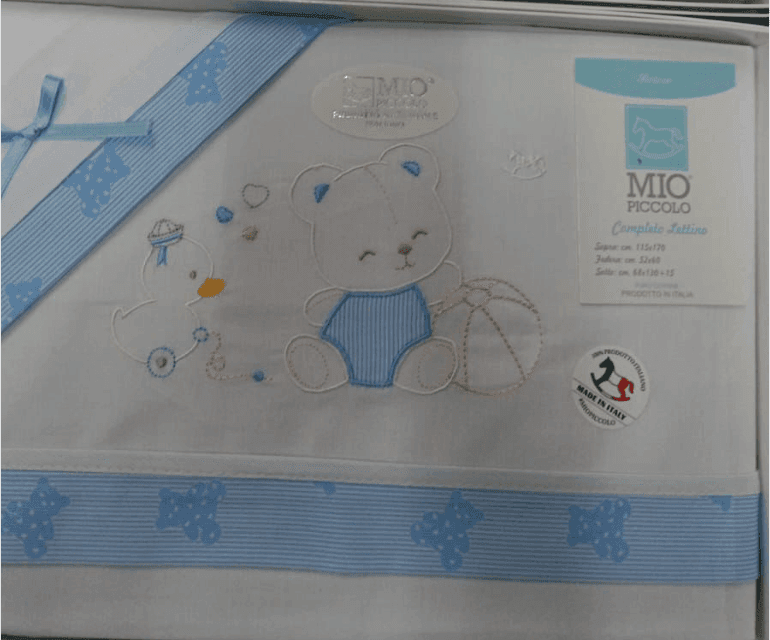 Lenzuola lettino neonato in cotone Mio piccolo Teneri amici in Set di lenzuola e federe Collezione Casa - Trebisacce, commercioVirtuoso.it