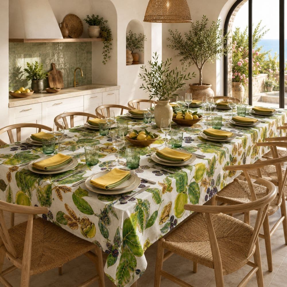Tovaglia da tavolo con tovaglioli Botticelli Home Mirtilli - 2