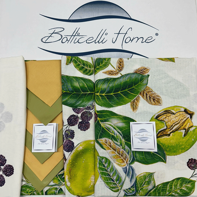 Tovaglia da tavolo con tovaglioli Botticelli Home Mirtilli - 5