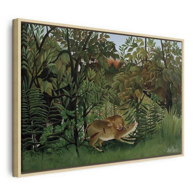 Quadro - Le Lion ayant faim se jette sur lAntilope (Henri Rousseau) - 24