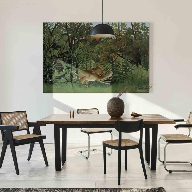 Quadro - Le Lion ayant faim se jette sur lAntilope (Henri Rousseau) - 11