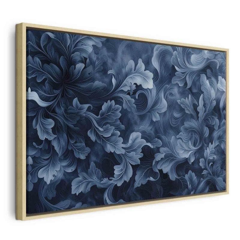Quadro - Abstract Ornaments Dark Blue Victorian Leaves - 22