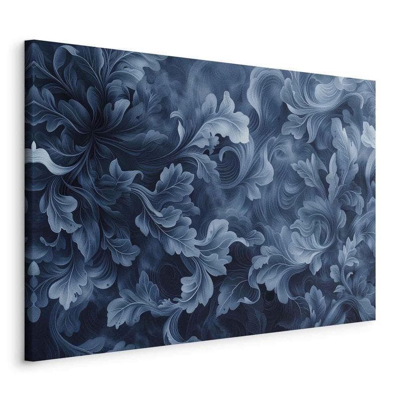Quadro - Abstract Ornaments Dark Blue Victorian Leaves - 20