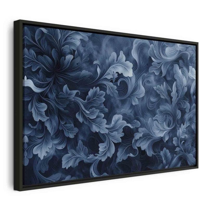 Quadro - Abstract Ornaments Dark Blue Victorian Leaves - 21
