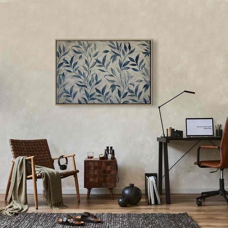 Quadro Delicate foglie blu - 13