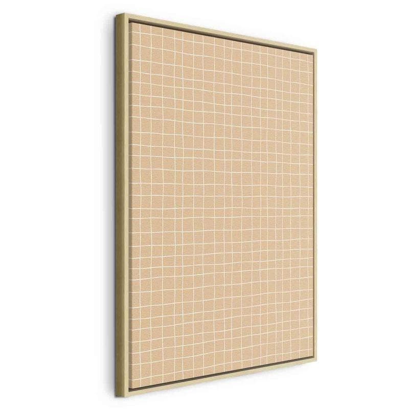Quadro - Waving Lines - Creamy Grid on a Noisy Pastel Background - 20