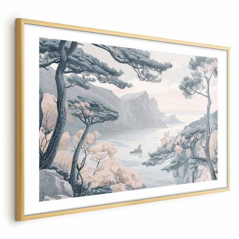 Poster - Blue Coast in Delicate Colors - 15