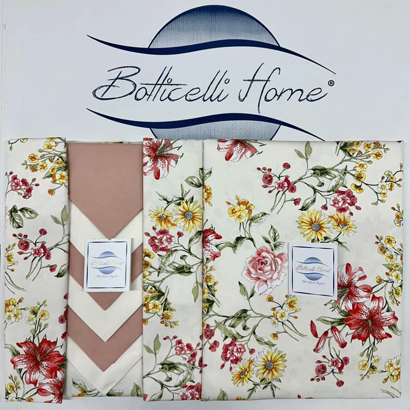 Tovaglia da tavolo con tovaglioli Botticelli Home Flowers - 7