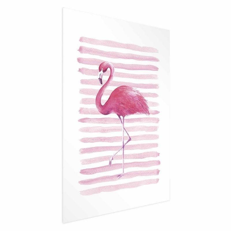 Poster - Flamingo and Stripes - 16