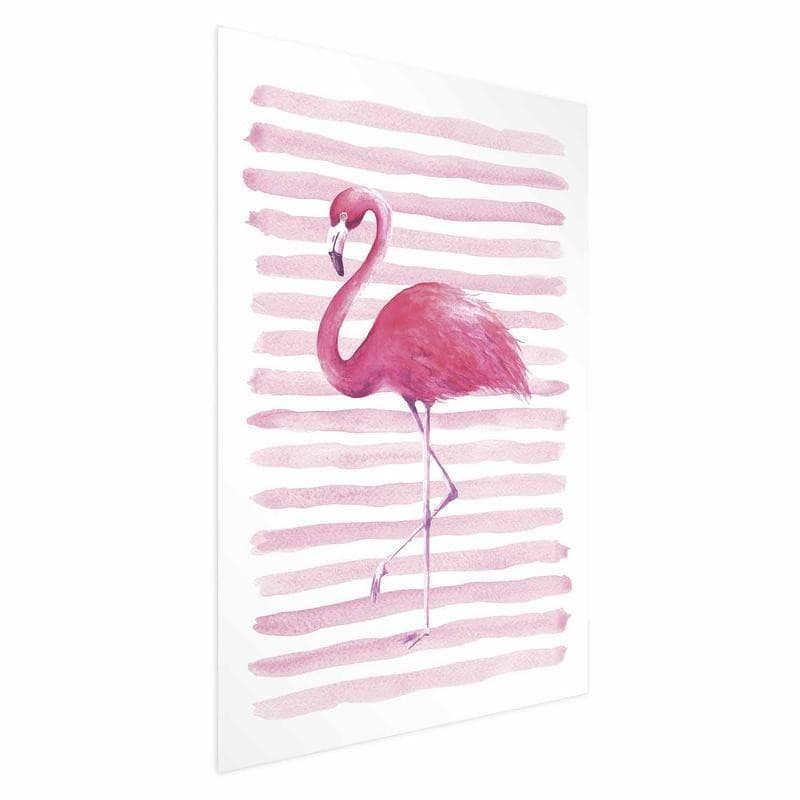 Poster - Flamingo and Stripes - 15