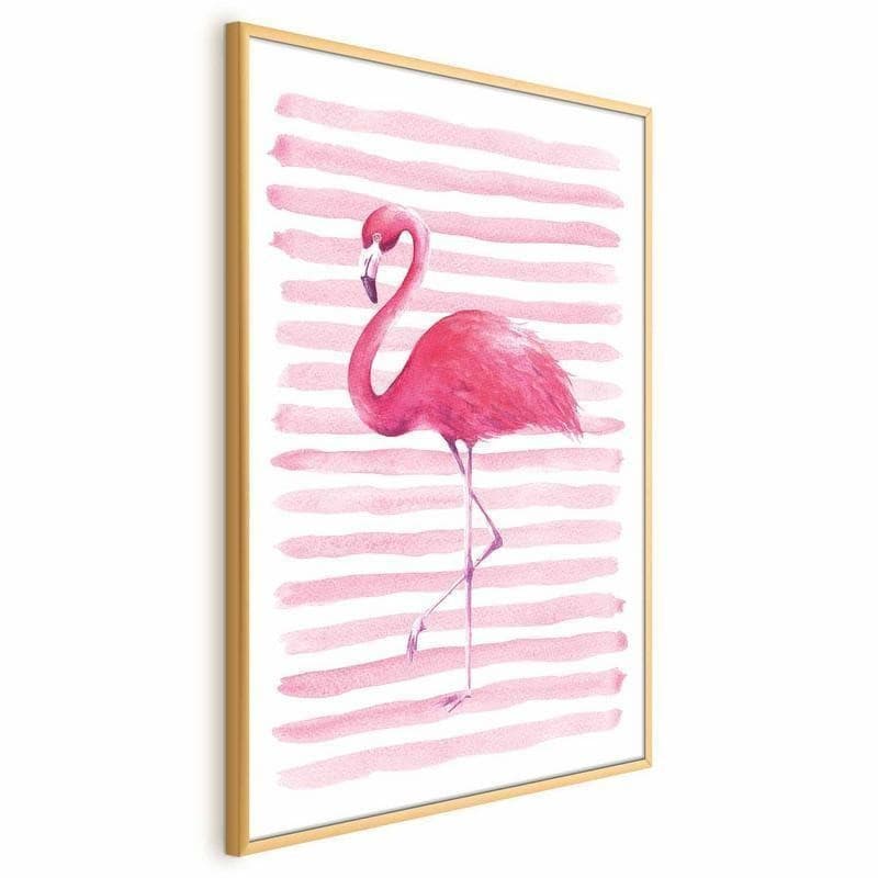 Poster - Flamingo and Stripes - 18