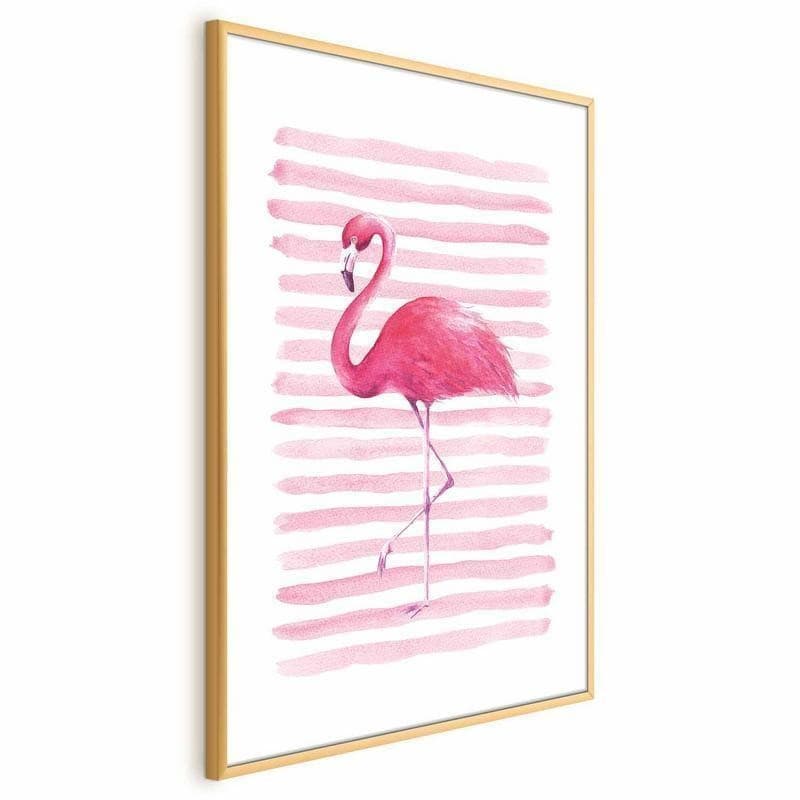 Poster - Flamingo and Stripes - 19