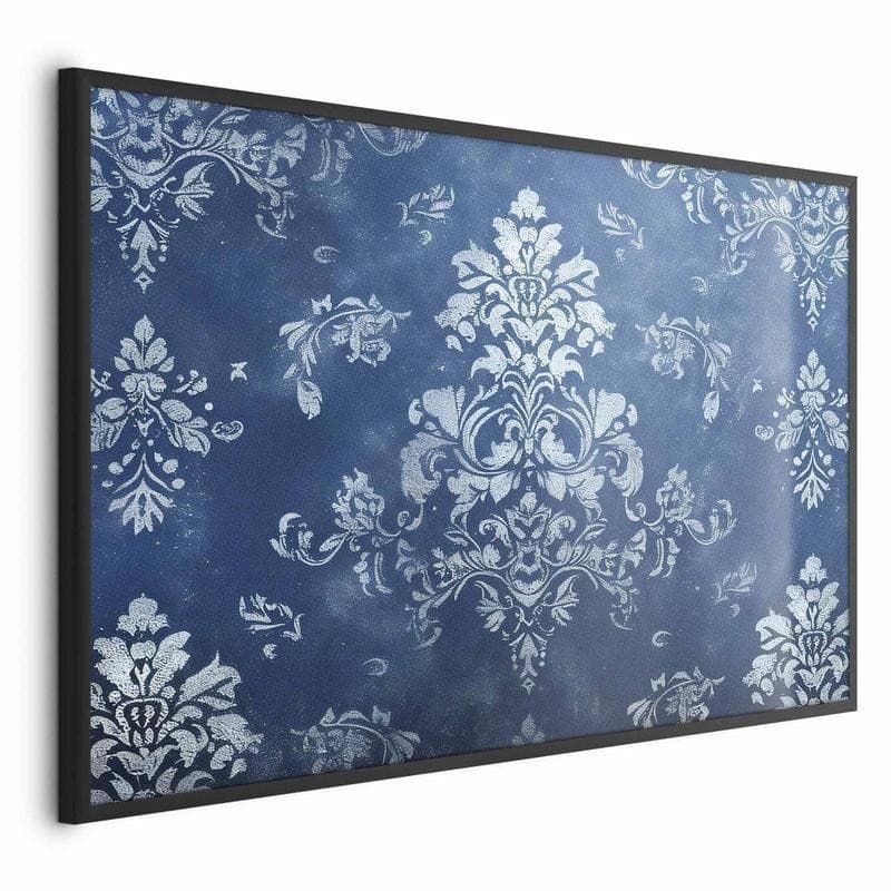 Poster - Retro Ornament in Worn Blues - 15