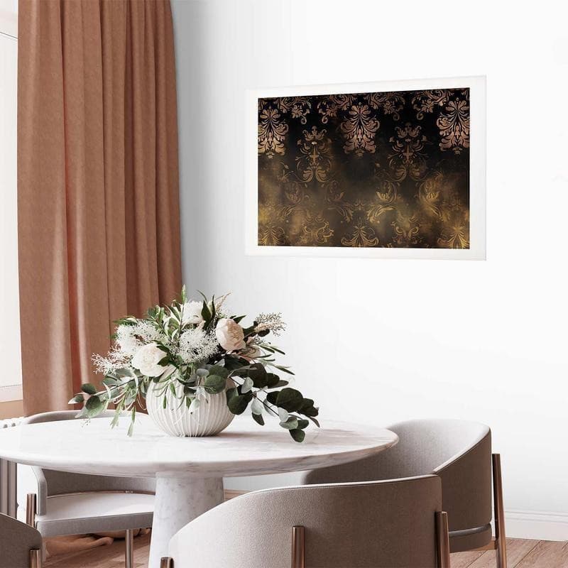 Poster - Dark Baroque Patterns with Golden Accents - 12