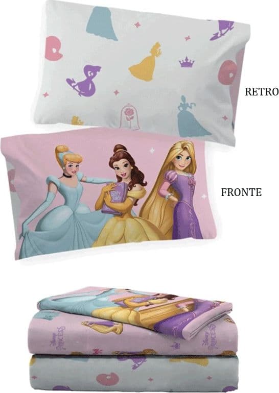 Completo letto singolo Disney Princess in cotone - 3