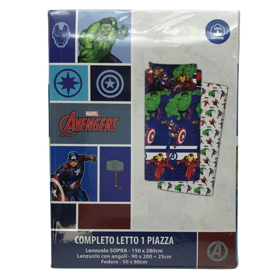 Completo letto singolo Avengers Marvel in cotone - 2