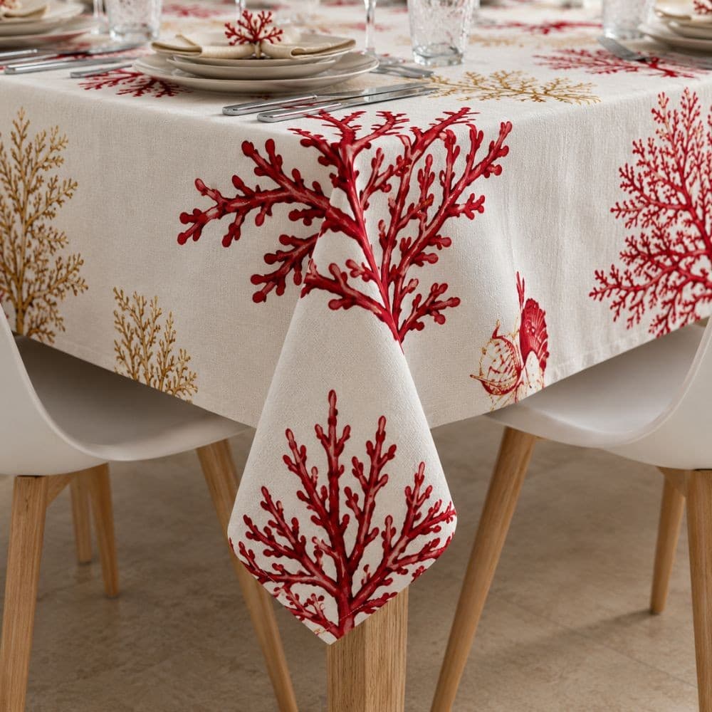 Tovaglia da tavola in cotone Coralli Botticelli Home - 3