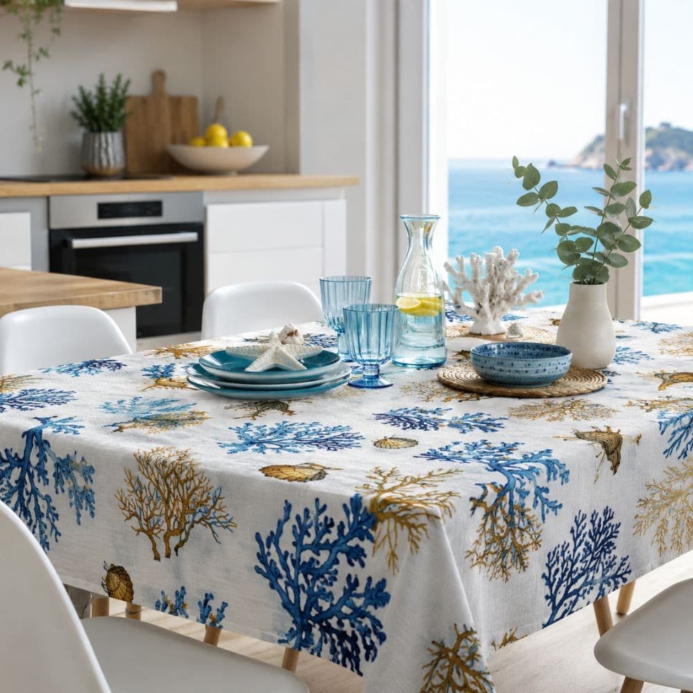 Tovaglia da tavola in cotone Coralli Botticelli Home - 5