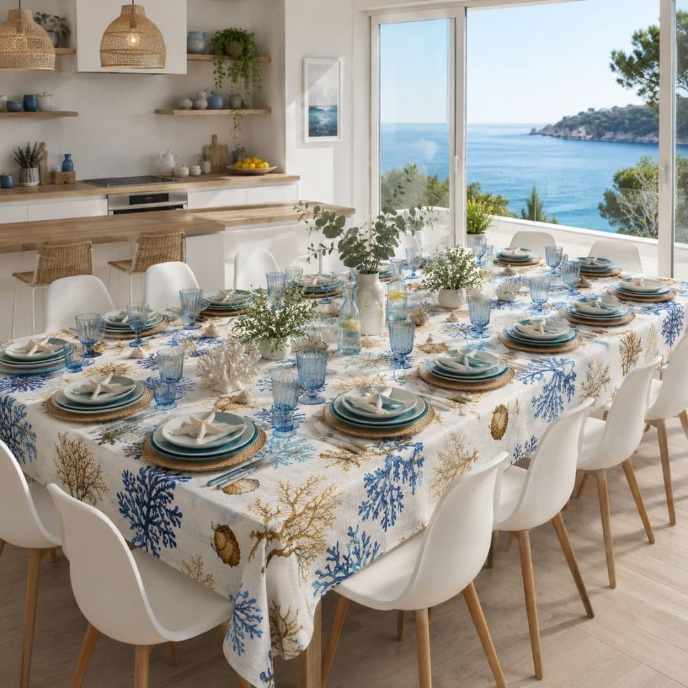 Tovaglia da tavola in cotone Coralli Botticelli Home - 6