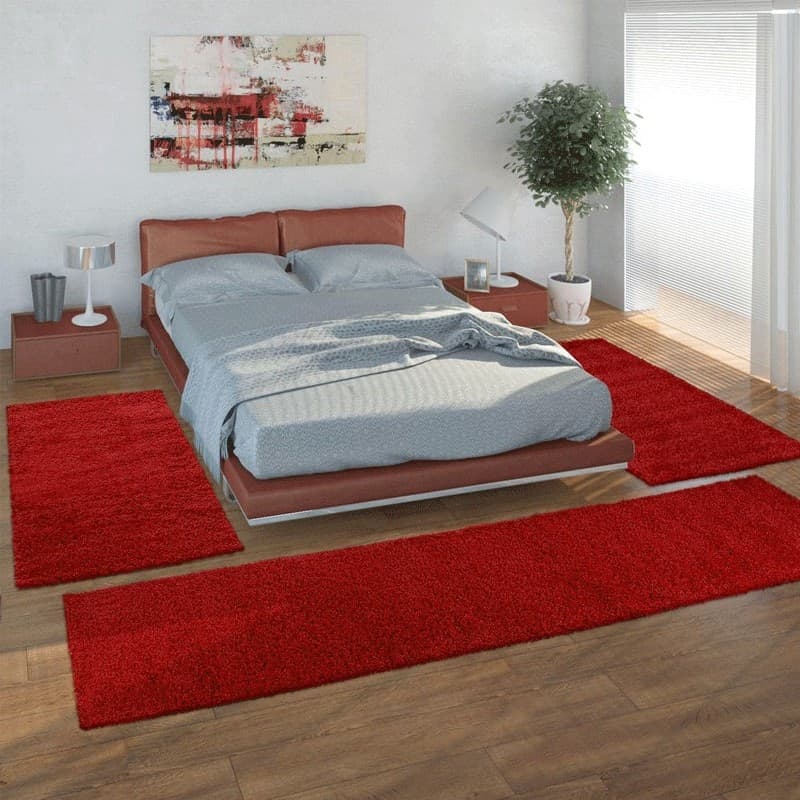 Tappeti camera da letto 3 pezzi Shaggy colors - 24