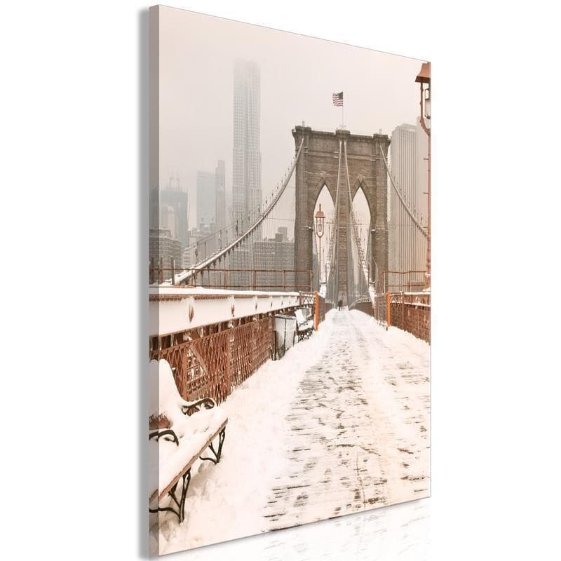Quadro  Brooklyn Bridge in Sepia (1 Part) Vertical - 6