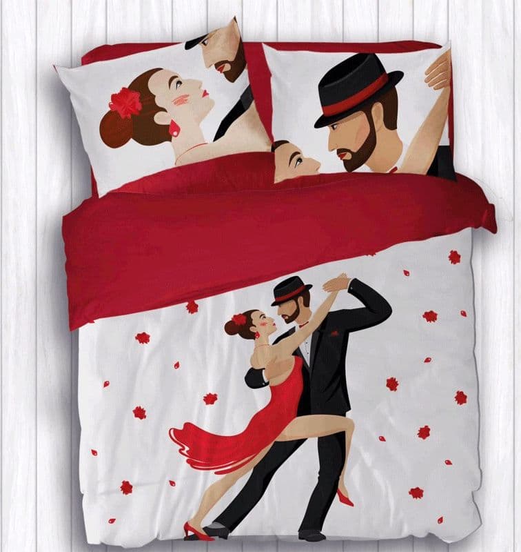 Completo Lenzuola Copriletto Matrimoniale Botticelli Home in Stampa Digitale 4D Tango - 2