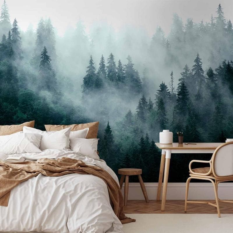 Carta da parati Nebbia nella foresta - 13