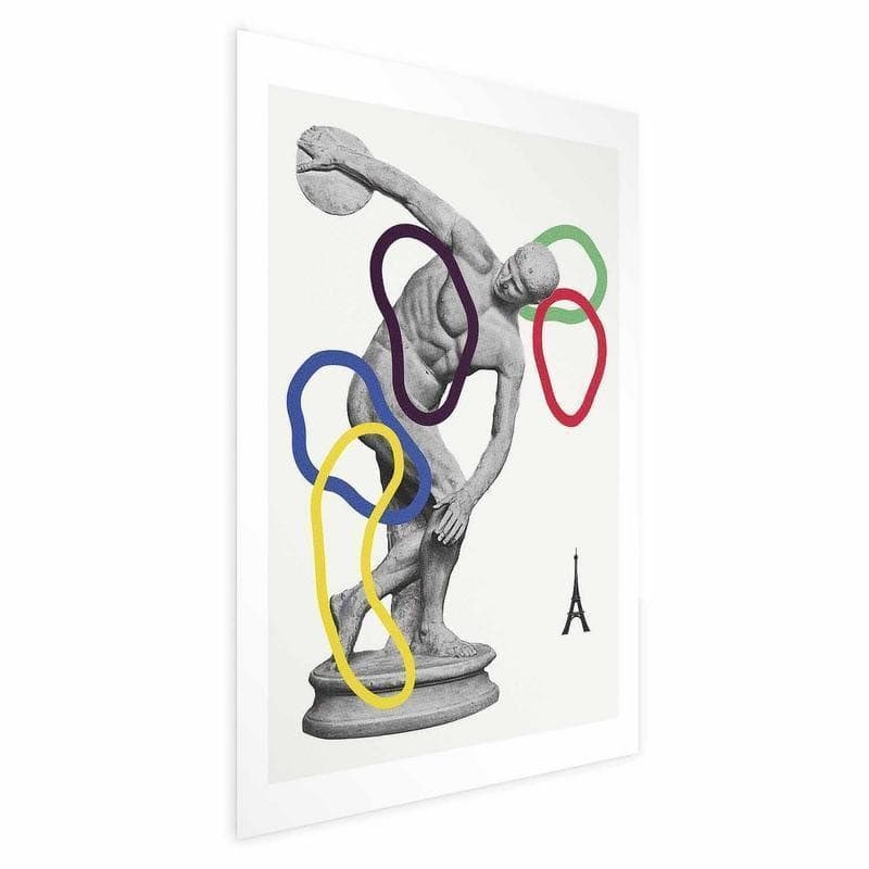 Poster - Collage Graphic - Discus Thrower - Sculpture - 16