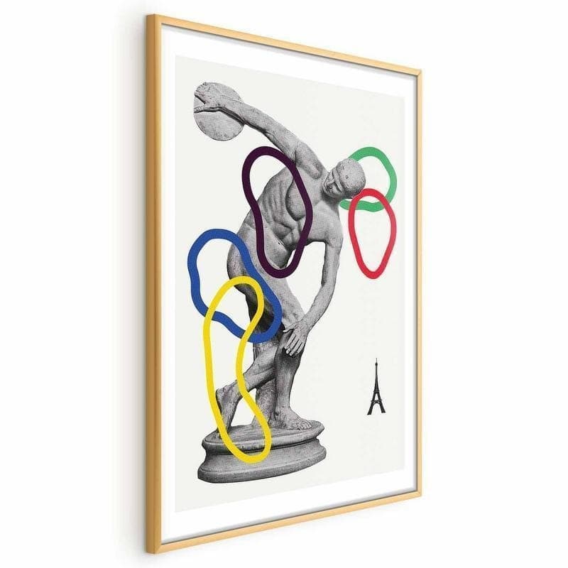 Poster - Collage Graphic - Discus Thrower - Sculpture - 4