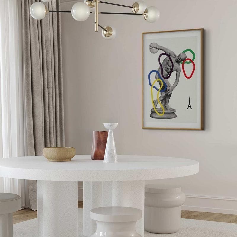 Poster - Collage Graphic - Discus Thrower - Sculpture - 10