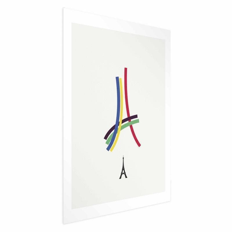 Poster - Eiffel Tower - Colored Graphic - Abstraction - 15