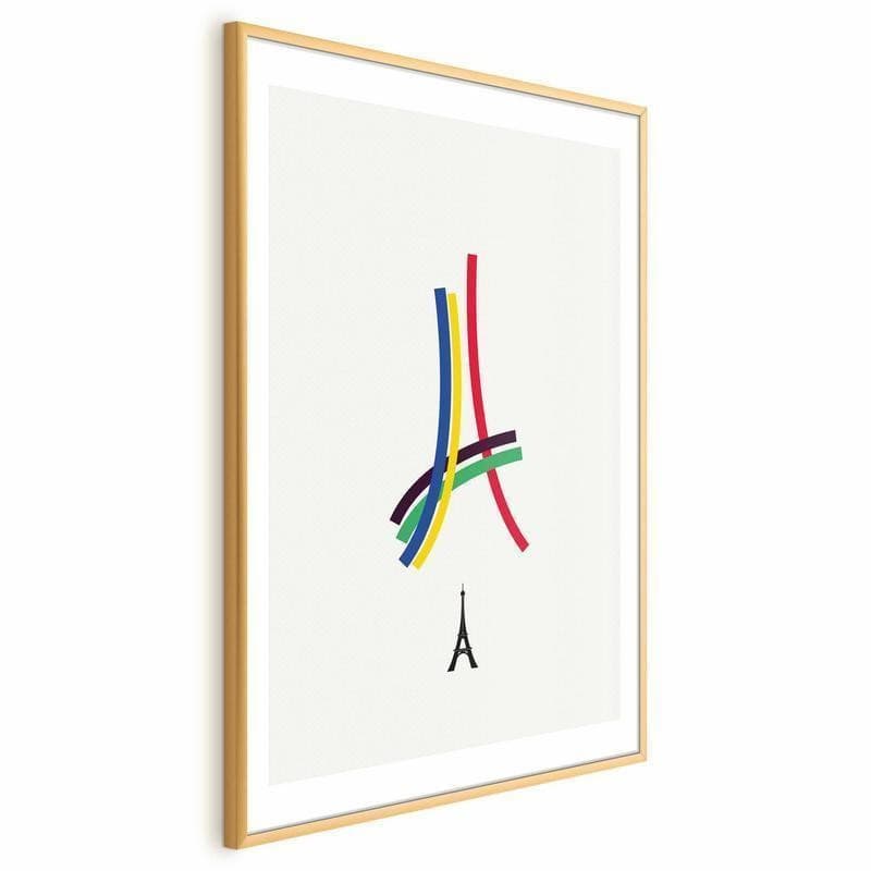 Poster - Eiffel Tower - Colored Graphic - Abstraction - 19
