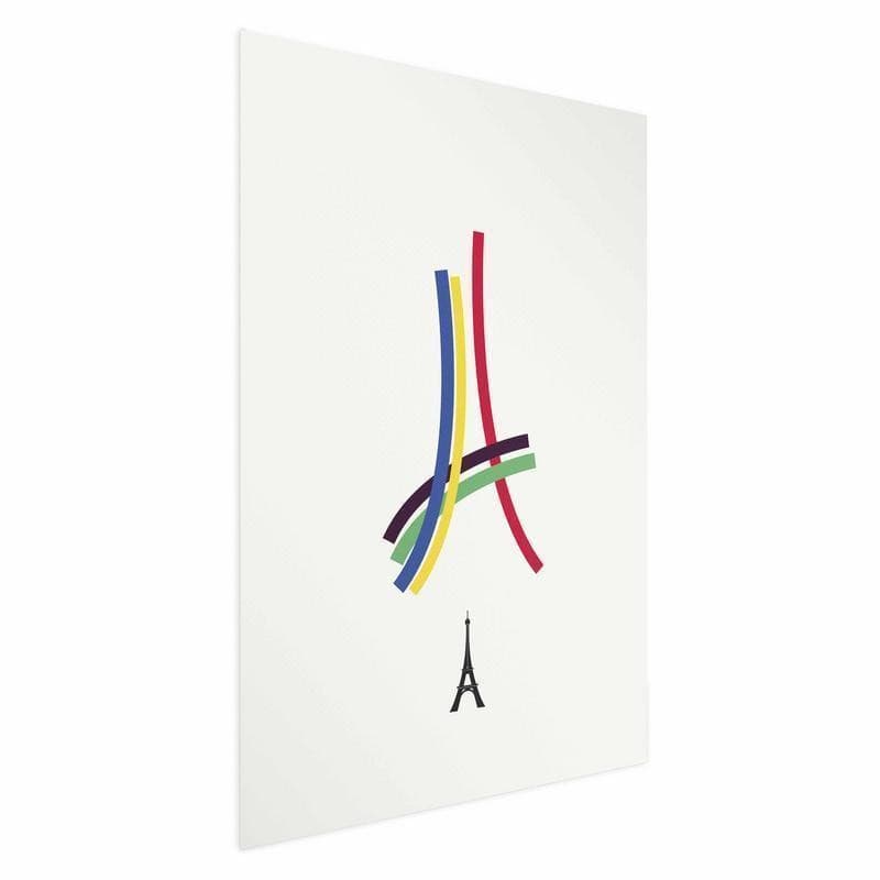 Poster - Eiffel Tower - Colored Graphic - Abstraction - 16