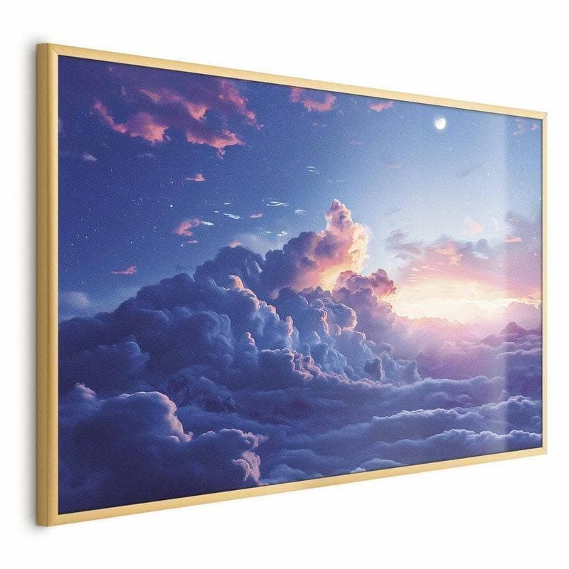 Poster - Night Concert in the Mountains: Clouds Illuminated by the Last Rays of the Sun - 17