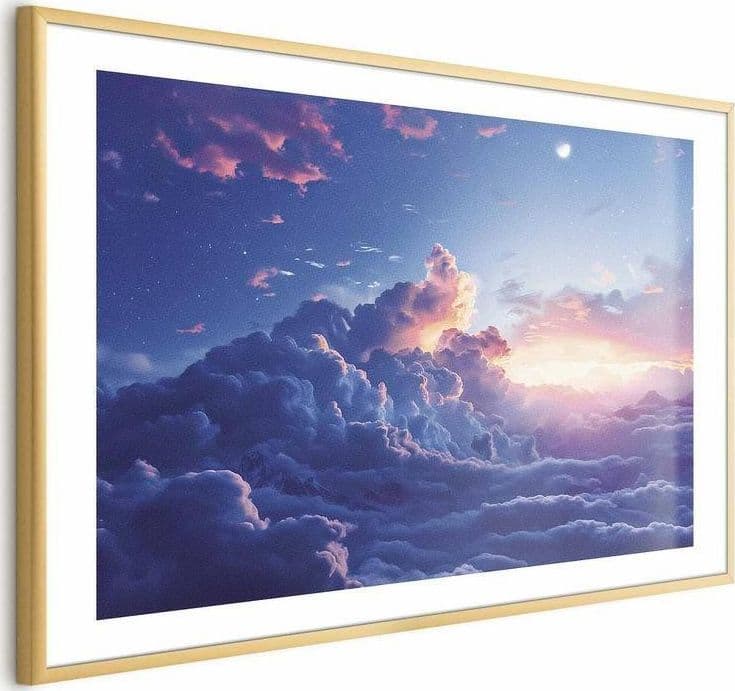 Poster - Night Concert in the Mountains: Clouds Illuminated by the Last Rays of the Sun - 4