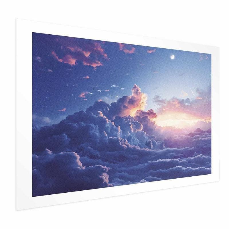 Poster - Night Concert in the Mountains: Clouds Illuminated by the Last Rays of the Sun - 6